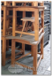 Preview: BW Anschusstisch mit Hocker - massiv Holz Gestell - Höhe 81cm - Schießtisch