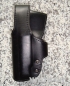 Preview: Holster für Walther P5 von AKAH Leder schwarz. Kaum bis unbenutzter Kripo Lagerbestand. Gürtelholster kurzer Steg