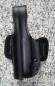 Preview: Holster für Walther P5 von AKAH Leder schwarz. Kaum bis unbenutzter Kripo Lagerbestand. Gürtelholster breite Koppelplatte