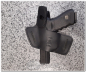 Preview: Polizei Holster Gürtelholster Leder schwarz für Kurzwaffen - unauffällig