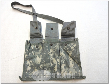 US Army Bandolier Ammunition Pouch, 6 Magazine Magazintasche ACU M-16 / M-4 / AR-15