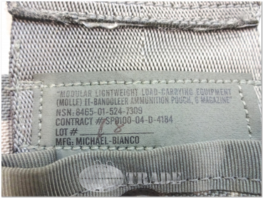 US Army Bandolier Ammunition Pouch, 6 Magazine Magazintasche ACU M-16 / M-4 / AR-15