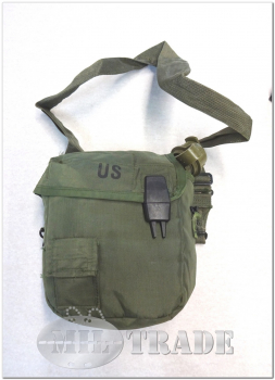 US Army Cover Tasche gefüttert für Feldflasche inkl. 2 QT (2 Liter) Canteen Flasche NEU Cover
