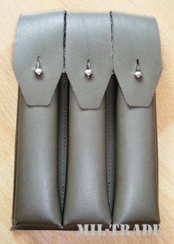 2 x MP5 Holster Magazintasche 3-reihig oliv. gebrauchter Polizei Lagerbestand