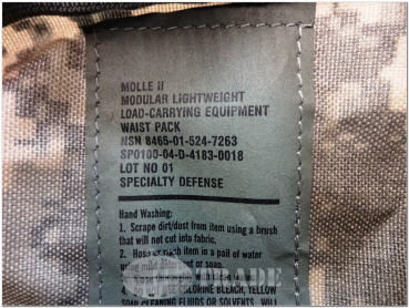 US Army offizielle 'Issue' Hüfttasche Molle II Lightwight Load-Carrying Equipment