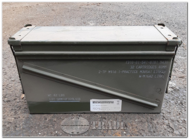US Munitionskiste 40mm Werkzeugkiste Gurtkiste Metall AMMO BOX OLIV