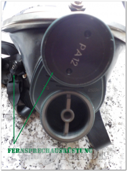 Atemschutzvollmaske Dräger Panorama Nova ZST RP für Kreislaufgeräte + Fernsprechausrüstung + Tragebüchse