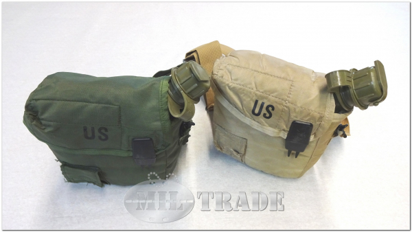 US Army Cover Tasche gefüttert für Feldflasche inkl. 2 QT (2 Liter) Canteen Flasche NEU Cover