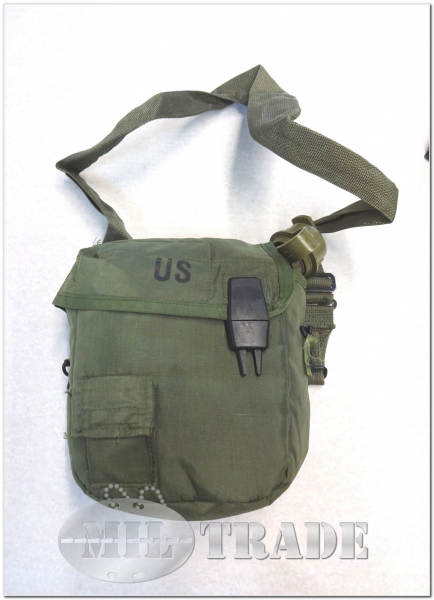 US Army Cover Tasche gefüttert für Feldflasche inkl. 2 QT (2 Liter) Canteen Flasche NEU Cover