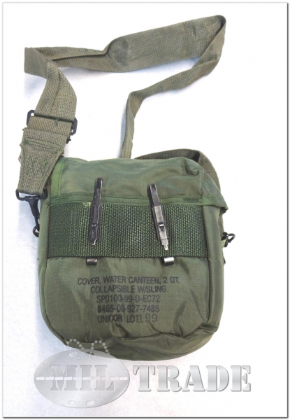 US Army Cover Tasche gefüttert für Feldflasche inkl. 2 QT (2 Liter) Canteen Flasche NEU Cover