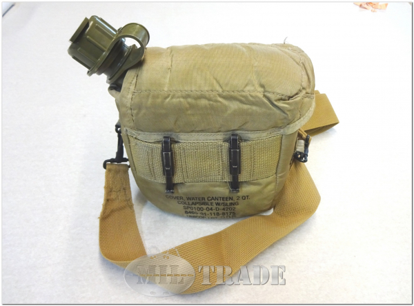 US Army Cover Tasche gefüttert für Feldflasche inkl. 2 QT (2 Liter) Canteen Flasche NEU Cover