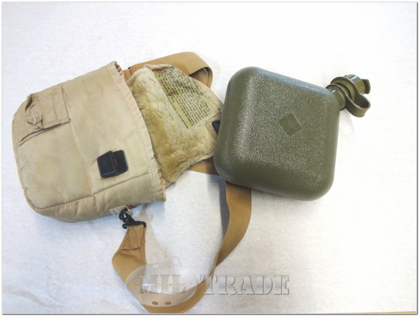US Army Cover Tasche gefüttert für Feldflasche inkl. 2 QT (2 Liter) Canteen Flasche NEU Cover