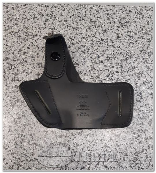 Polizei Holster Gürtelholster Leder schwarz für Kurzwaffen - unauffällig